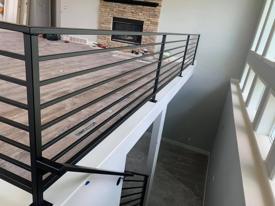 Hand Rail Done in Black Jack | Prismatic Powders
