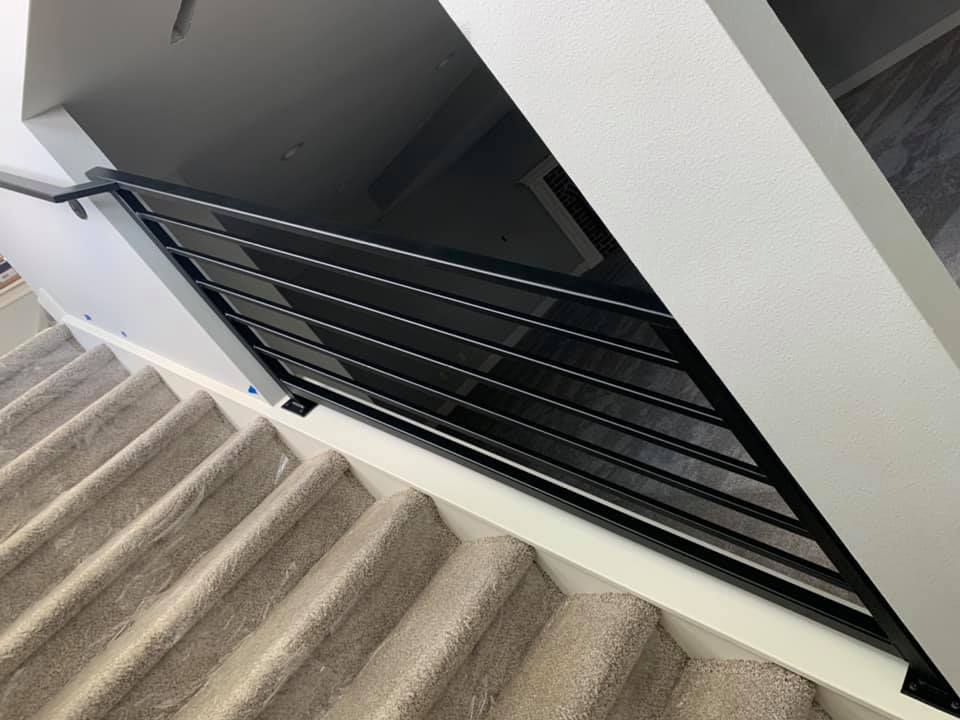 Hand Rail Done in Black Jack | Prismatic Powders