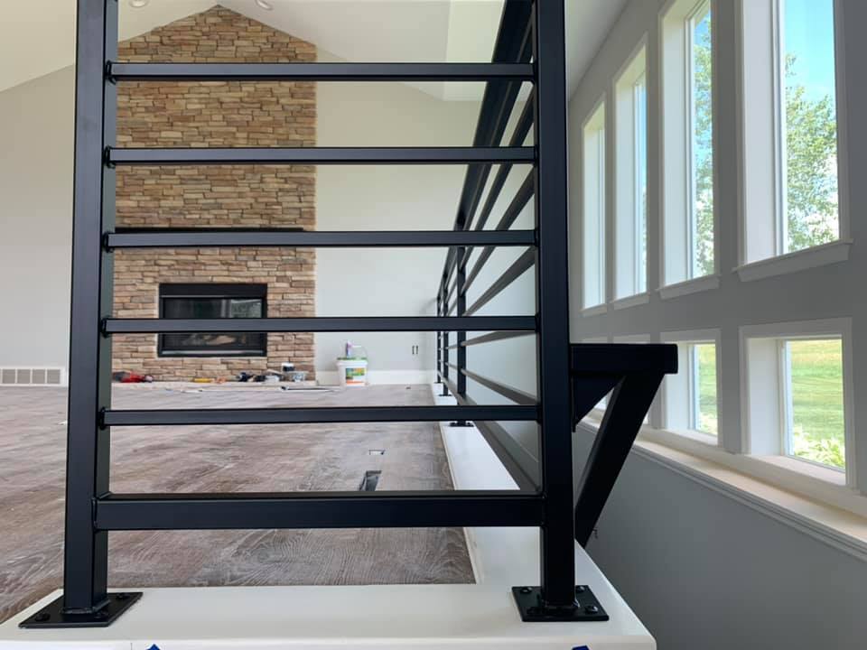 Hand Rail Done in Black Jack | Prismatic Powders