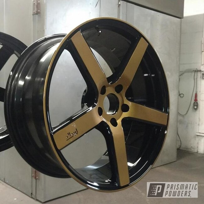 Spanish Gold, Ink Black And Clear Vision On Custom Wheel