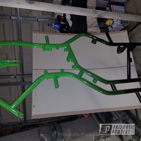 Powder Coating: Ink Black PSS-0106,Kiwi Green PSS-5666,Myers Racing Go-Cart,Fade,Clear Vision PPS-2974,Off-Road