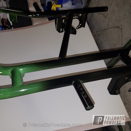Powder Coating: Ink Black PSS-0106,Kiwi Green PSS-5666,Myers Racing Go-Cart,Fade,Clear Vision PPS-2974,Off-Road