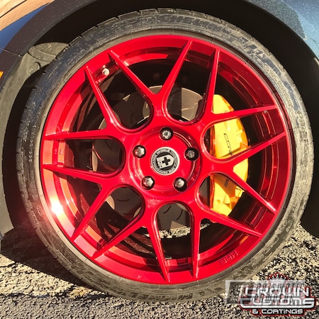 Powder Coating: Deep Red PPS-4491,Red,Wheels