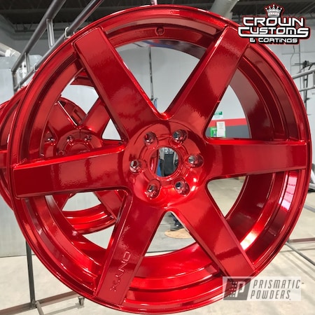 Powder Coating: SUPER CHROME USS-4482,LOLLYPOP RED UPS-1506,Red,Wheels