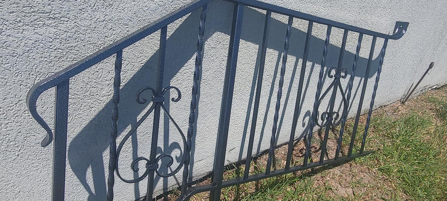 Hand Rail Coated in Silver Artery | Prismatic Powders