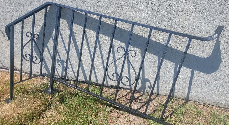 Hand Rail Coated in Silver Artery | Prismatic Powders