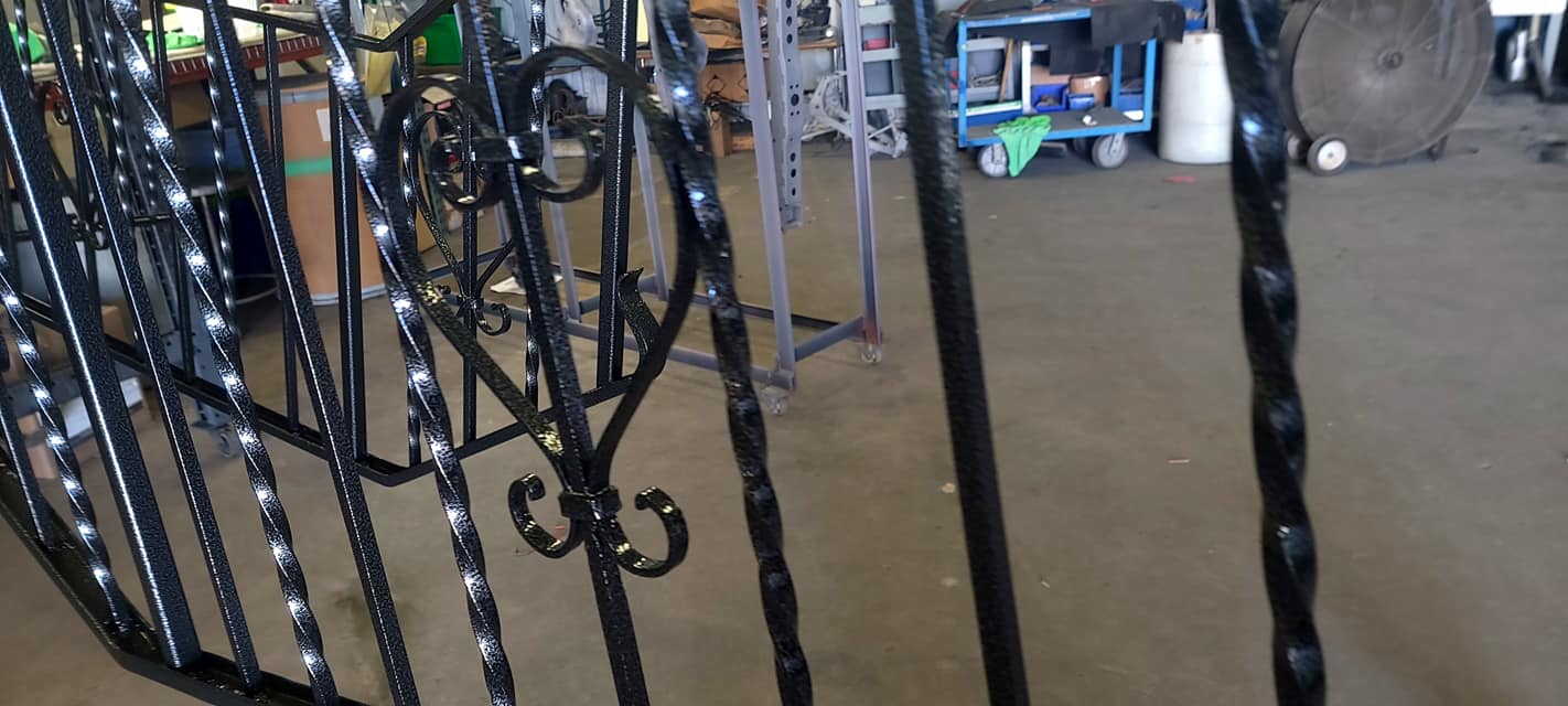 Hand Rail Coated in Silver Artery | Prismatic Powders