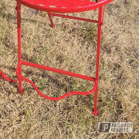 Powder Coating: Patio Chair,Outdoor Patio Furniture,RAL 3002 Carmine Red,Bistro Set,lawn furniture,Vintage Furniture