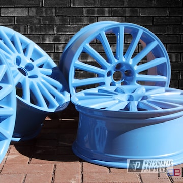 Baby Blue Sparkle On Vw Mk4 Wheels