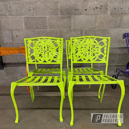 Powder Coating: Patio Chair,Lawn Chairs,Patio Furniture,Chairs,New Tucker Orange PMB-4209,Patio Set,Outdoor Furniture,Furniture,Chartreuse Sherbert PSS-7068