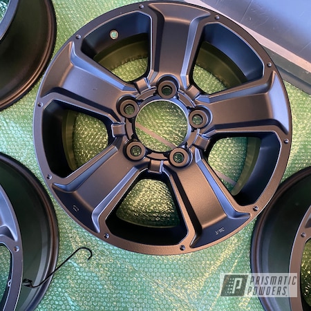 Powder Coating: Wheels,Matte Black PSS-4455,Rims,Automotive Wheels