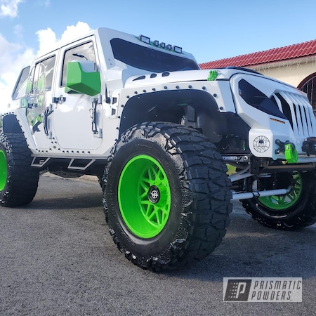 Powder Coating: Kiwi Green PSS-5666,Rims,Jeep,JK Jeep,16" Wheels,Jeep Wheels,Wheels