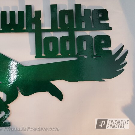 Powder Coating: Custom,Cottage Door Signs,Miscellaneous,Single Powder Application,Illusion Green PMS-4516,Solid Tone