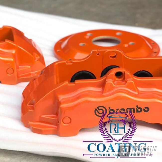 Brembo Brake Calipers in Illusion Orange, Gloss Black and Clear Vision