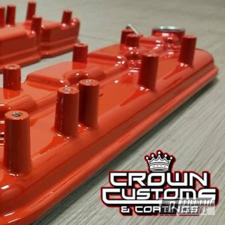 Powder Coating: Valve Cover,Engine Parts,Very Red PSS-4971