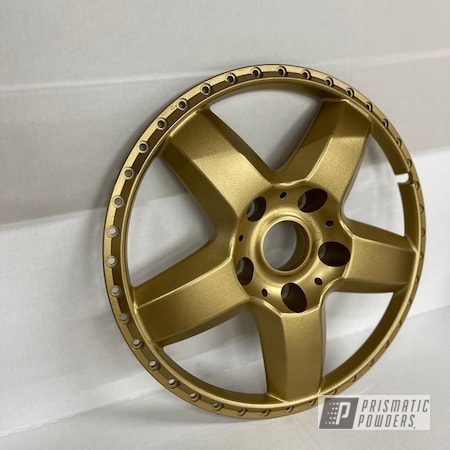 Powder Coating: Wheels,Custom,3 Piece,3 Piece Rims,2 Tone,Rims,17" Aluminum Rims,Spanish Gold EMS-0940