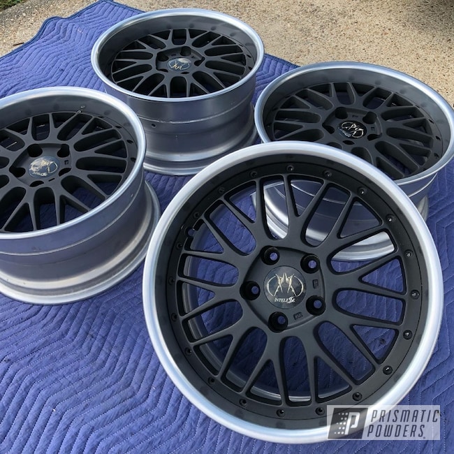 Powder Coated Two Tone Wheels In Hss-2345 And Ptb-7102