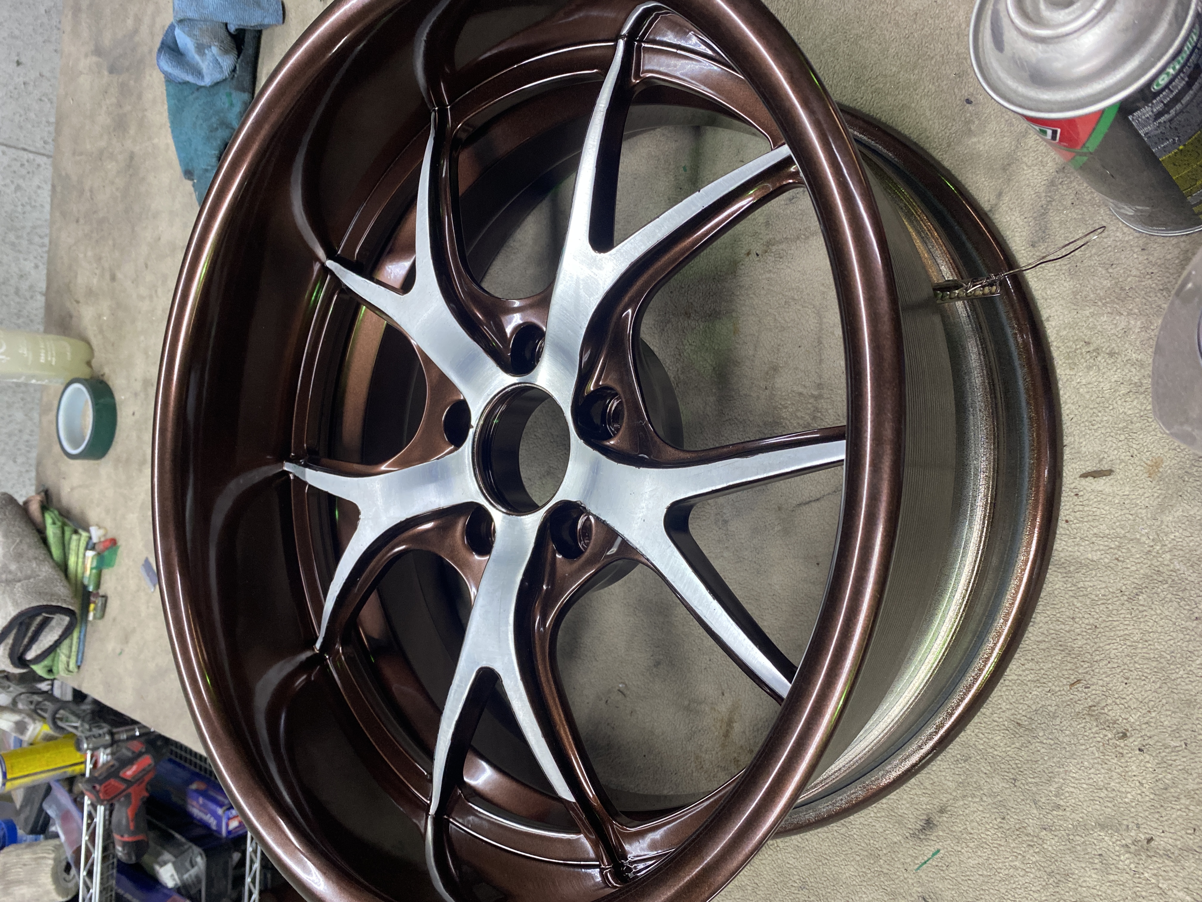 Two Tone Wheels in Lazer Copper and Polished Aluminum | Prismatic Powders