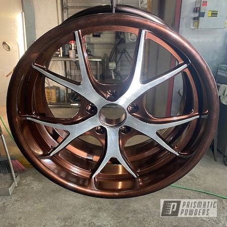 Powder Coating: Wheels,POLISHED ALUMINUM HSS-2345,2 Tone,Rims,Lazer Copper PMB-4151,18" Aluminum Rims,Cadillac