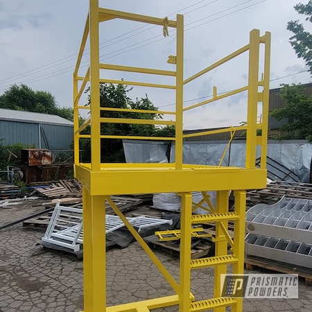 Powder Coating: RAL 1018 Zinc Yellow,Work Platform,Safety Equipment,Man Lift Platform,Work Station