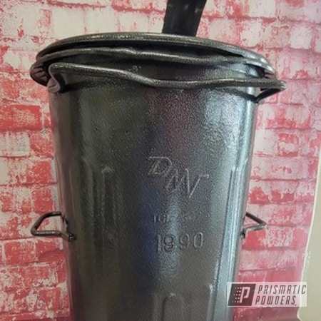 Powder Coating: Clear Vision PPS-2974,Vintage Can,Vintage,Trash Can,Silver Artery PVS-3014,Garbage Can