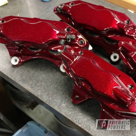 Powder Coating: Clear Top Coat,Clear Vision Top Coat,Illusion Cherry PMB-6905,Clear Vision PPS-2974,Automotive,Brake Calipers
