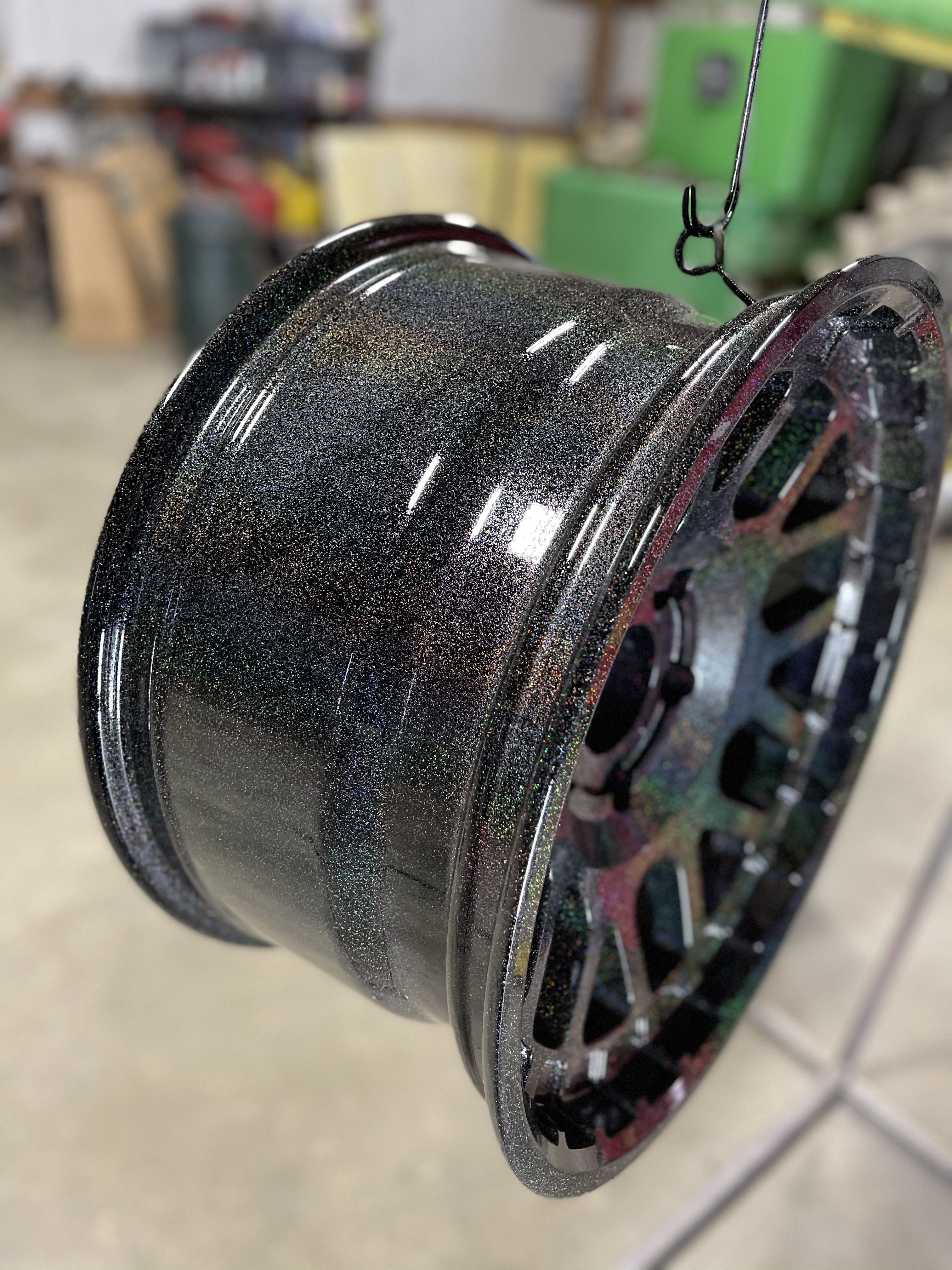Jeep Wheels Finished with Rainbow's End | Prismatic Powders