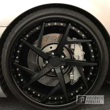 Black Powder Coated Rsv Forged Lamborghini Wheel