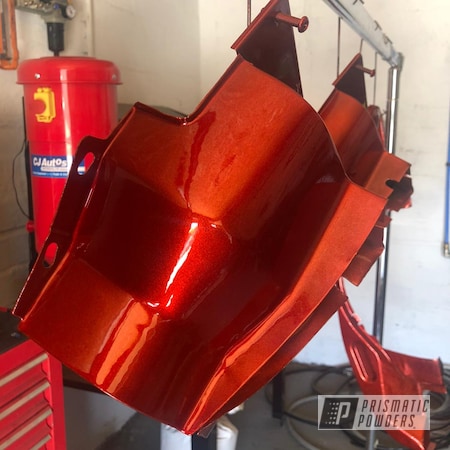 Powder Coating: 2 Stage Application,Volkswagen,Dune Buggy,Illusion Copper PMS-4622,Clear Vision PPS-2974,2 stage,Beetle,Automotive,Buggy,Bay Blue PMB-4850