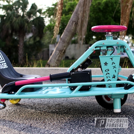 Powder Coating: Crazy Cart,Taxi Garage,Passion Pink PSS-4679,Automotive,Pearled Turquoise PMB-8168,Taxi Garage Crazy Cart