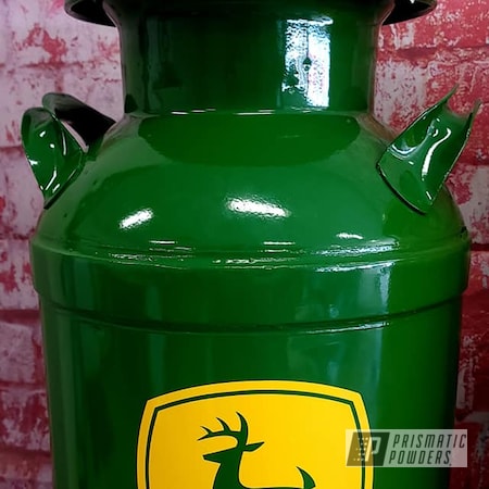 Powder Coating: Tractor Green PSS-4517,Vintage Cream Can,Cream Can,Old Metal Cans,John Deere