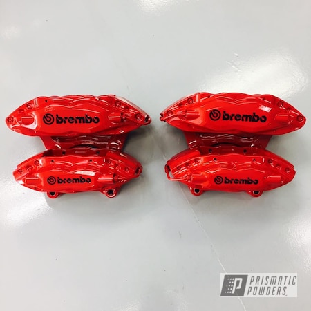Powder Coating: Ink Black PSS-0106,Custom Brake Calipers,Clear Vision PPS-2974,Astatic Red PSS-1738,Brembo Brake Calipers,Red