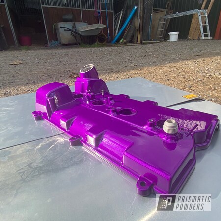 Powder Coating: Automotive,Clear Vision PPS-2974,MR2,Toyota,2 stage,Illusion Violet PSS-4514,Valve Cover