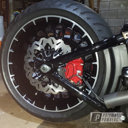 Powder Coating: Brake Caliper,Firecracker Red PSB-6500,Harley Davidson,Motorcycle Parts