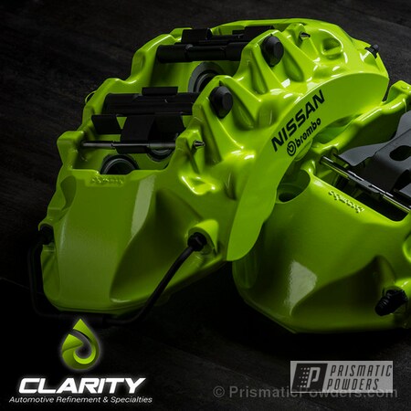 Powder Coating: Custom Brakes,Clear Vision PPS-2974,GTR Calipers,Automotive,Solid Tone,Neon Yellow PSS-1104