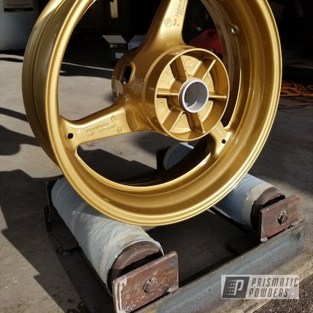 Powder Coating: Wheels,Clear Vision PPS-2974,Gold,Spanish Gold EMS-0940