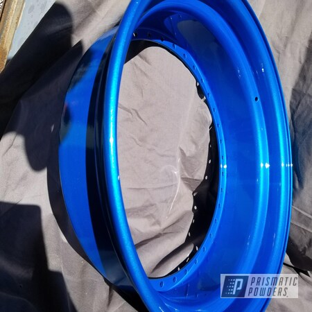 Powder Coating: 3 Piece Wheels,Clear Vision PPS-2974,Work Meisters Wheel,Illusion Lite Blue PMS-4621,Automotive,GLOSS BLACK USS-2603,Wheels