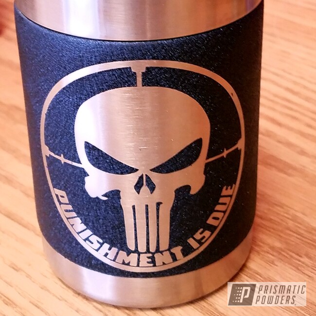 Punisher Themed Cup Coated In Splatter Midnight