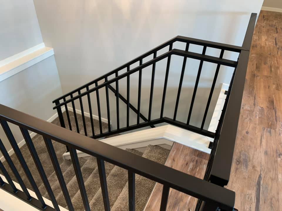 Hand Railing Finished with Black Jack | Prismatic Powders