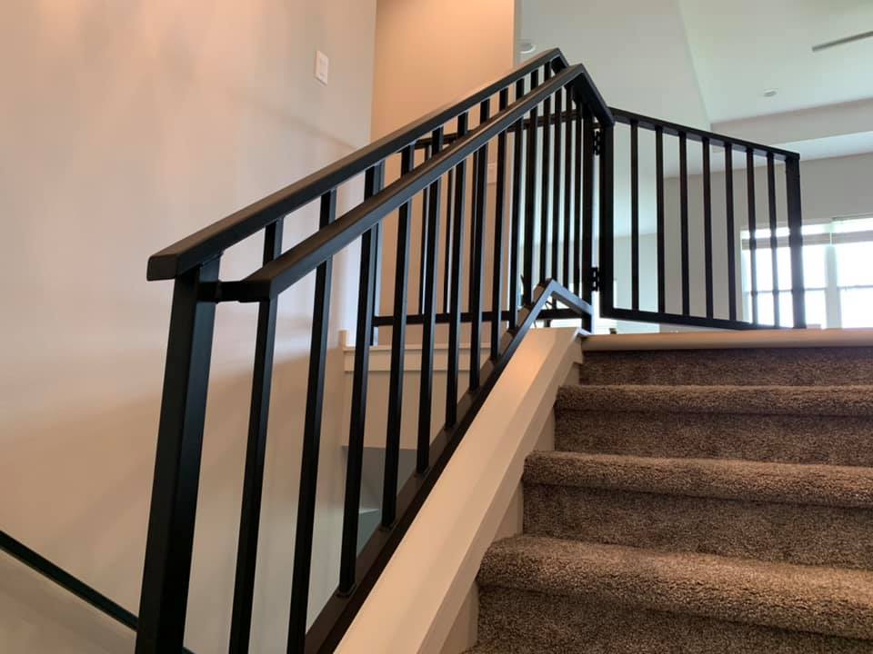 Hand Railing Finished with Black Jack | Prismatic Powders