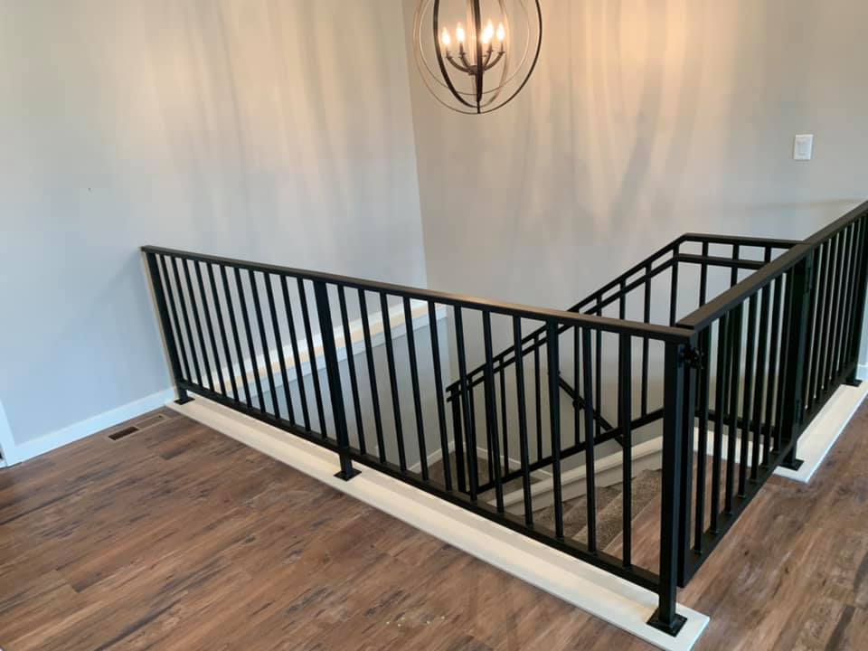 Hand Railing Finished with Black Jack | Prismatic Powders
