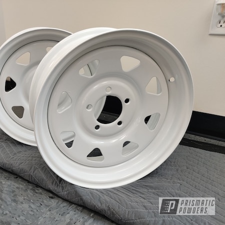 Powder Coating: Gloss White PSS-5690,15" Steel Wheels,Rims,Wheels
