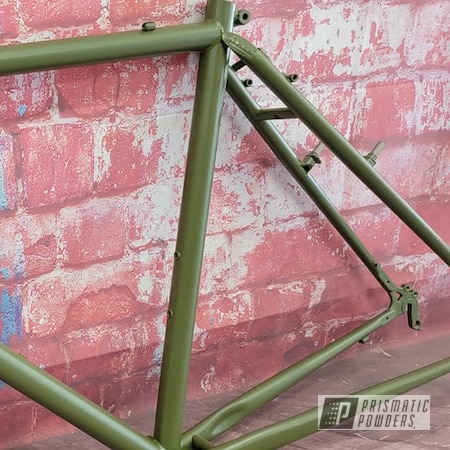 Powder Coating: Army Green,Bicycle,Army Green PSB-4944,Bicycle Parts,Bicycle Frame
