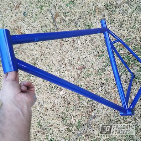 Powder Coating: Illusion Blue-Berg PMB-6910,Coated Bicycle Frame,Powder Coated Bike Frame,Bicycles,Clear Vision PPS-2974