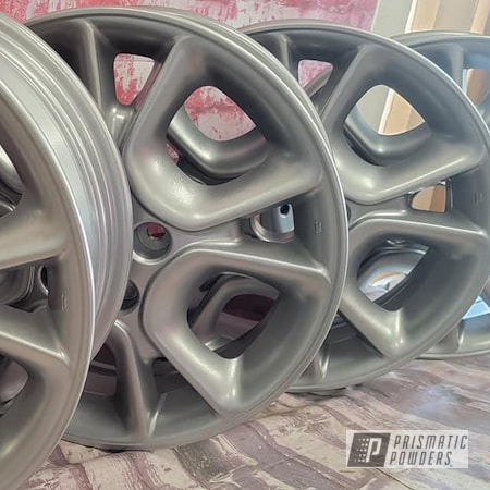 Powder Coating: Wheels,Heavy Silver PMS-0517,Rims,16" Aluminum Rims,Aluminum Rims,16" Wheels,Automotive Rims,Aluminum Wheels