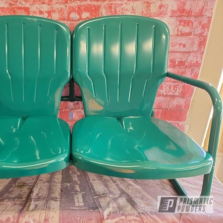 Powder Coating: Patio Glider,Outdoor Furniture,Outdoor Bench,Vintage Patio Furniture,Vintage Glider,Pro Green PSS-1568