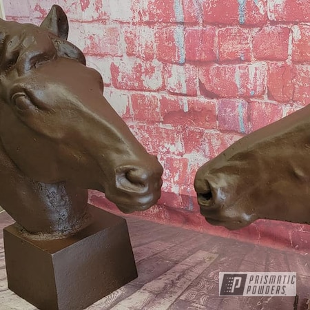 Powder Coating: Horse Heads,RUSTIC TEXTURE UTB-5223,Vintage Cast Iron,Black Satin Texture PTB-7102,Outdoor Decor,Cast Iron,Vintage Horse Statues