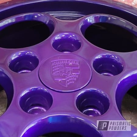 Powder Coating: Lollypop Purple PPS-1505,Rims,Heavy Silver PMS-0517,Porsche Rim,Aluminum Wheel,Aluminum,Aluminum Rims,Wheels