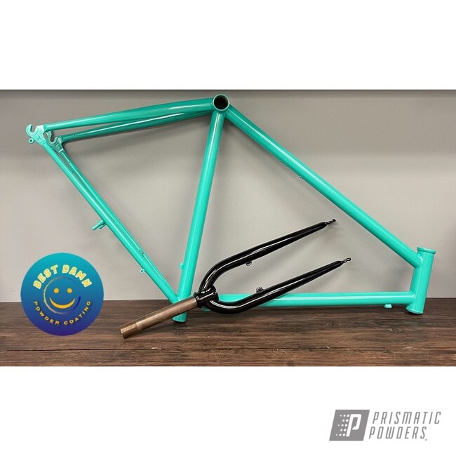 Bicycle Frame Powder Coated In Tropical Breeze