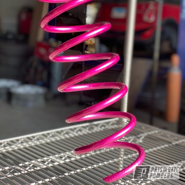 Coil Springs Powder Coated In Illusion Pink 